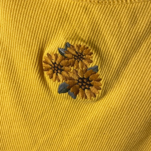 Yellow Crop Tank Top - Picture 4 of 4